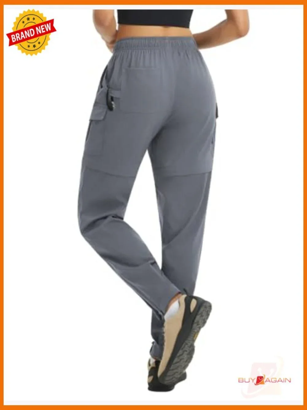 Convertible Zip-Off Hiking Pants with 6 Pockets Quick Dry UPF 50+ - Picture 2 of 7